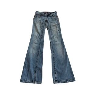 Hydraulic Y2K Vintage Flare Jeans Women's Size 1/2 Blue Denim Distressed Bootcut